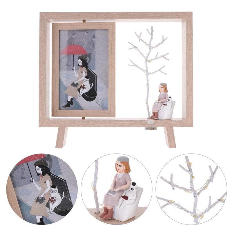 Girl Await Photo Frame With LED Light media 5