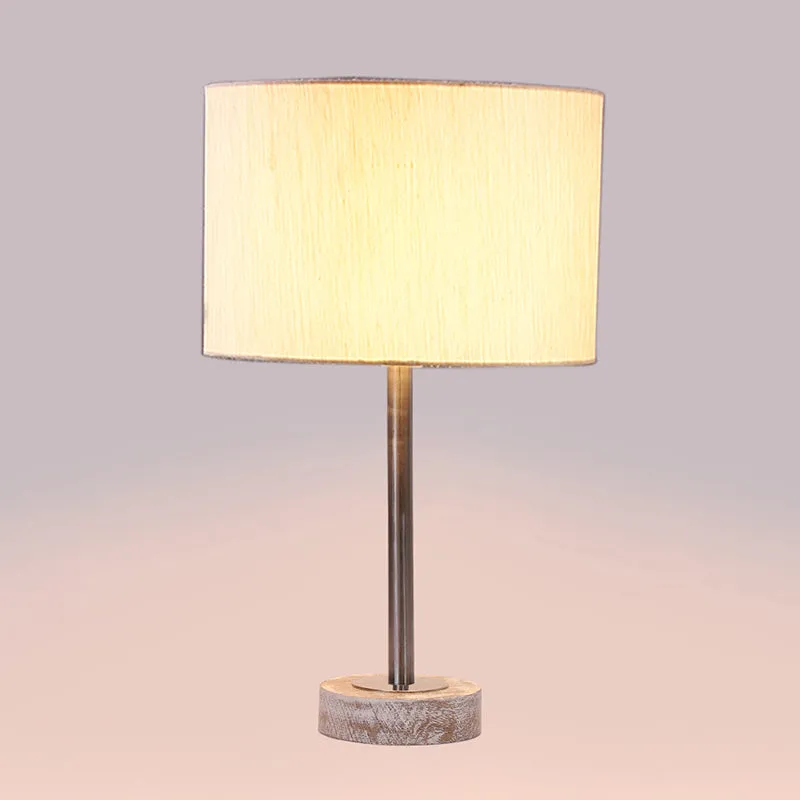 Cotin I Rodin Wooden Table Lamp - OffWhite,Silver,White media 5