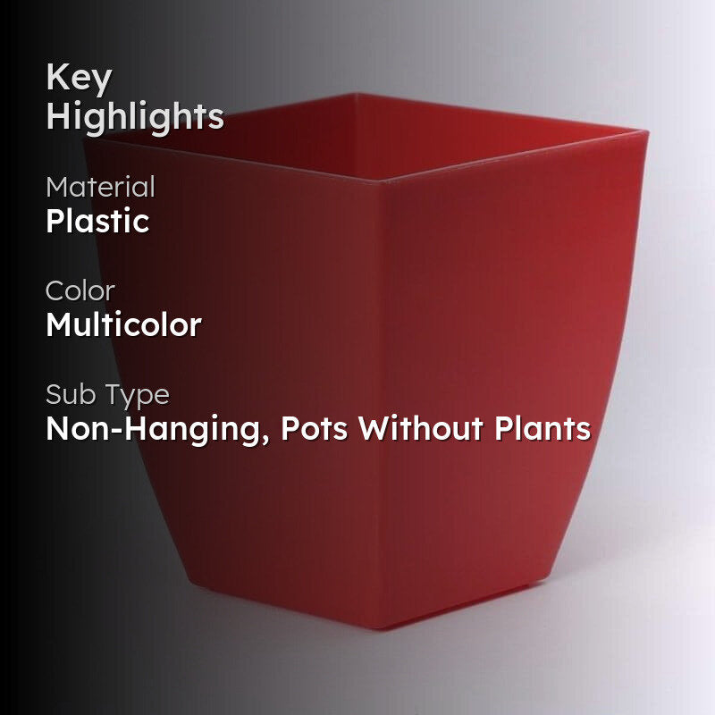 Ugaoo Garden Multicolor Plastic Pots - Set Of Five media 2