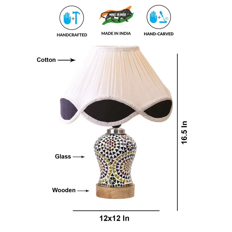 Aurenique Arc Pleated Wooden Table Lamp - Multicolor media 9