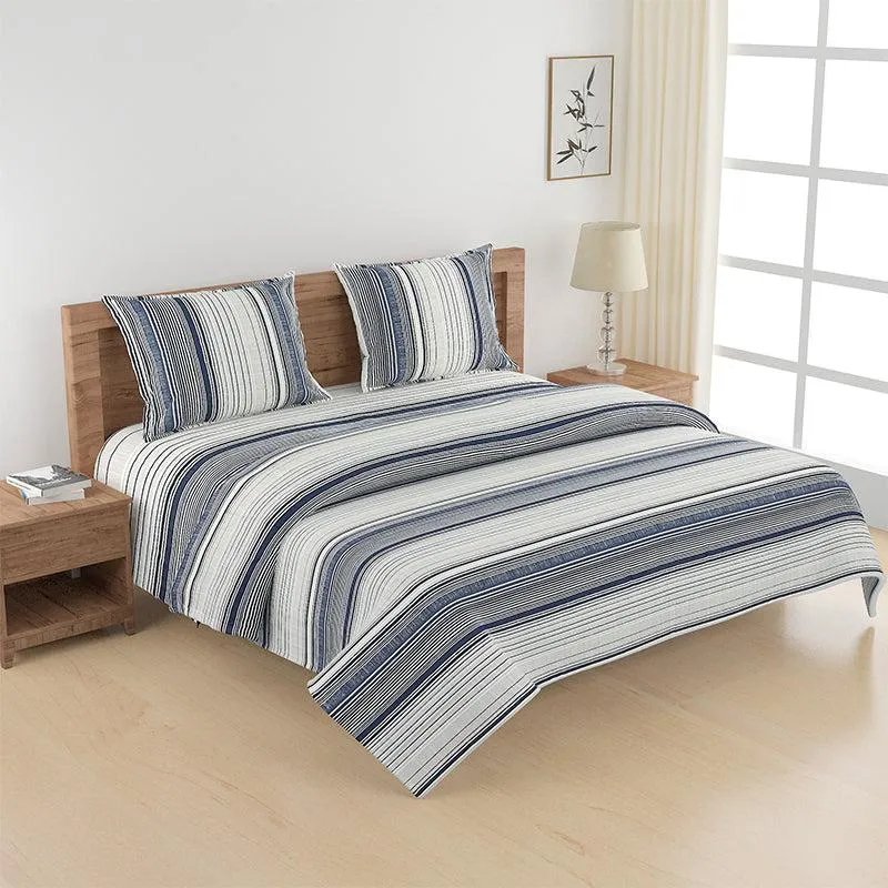 Swayam Skye Striped Bedding Set media 1