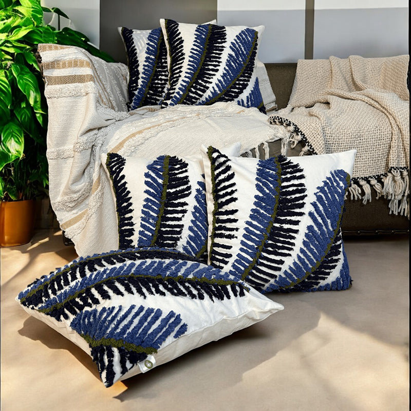 Dream Weft Tufted Cushion Cover Set - Set Of Five