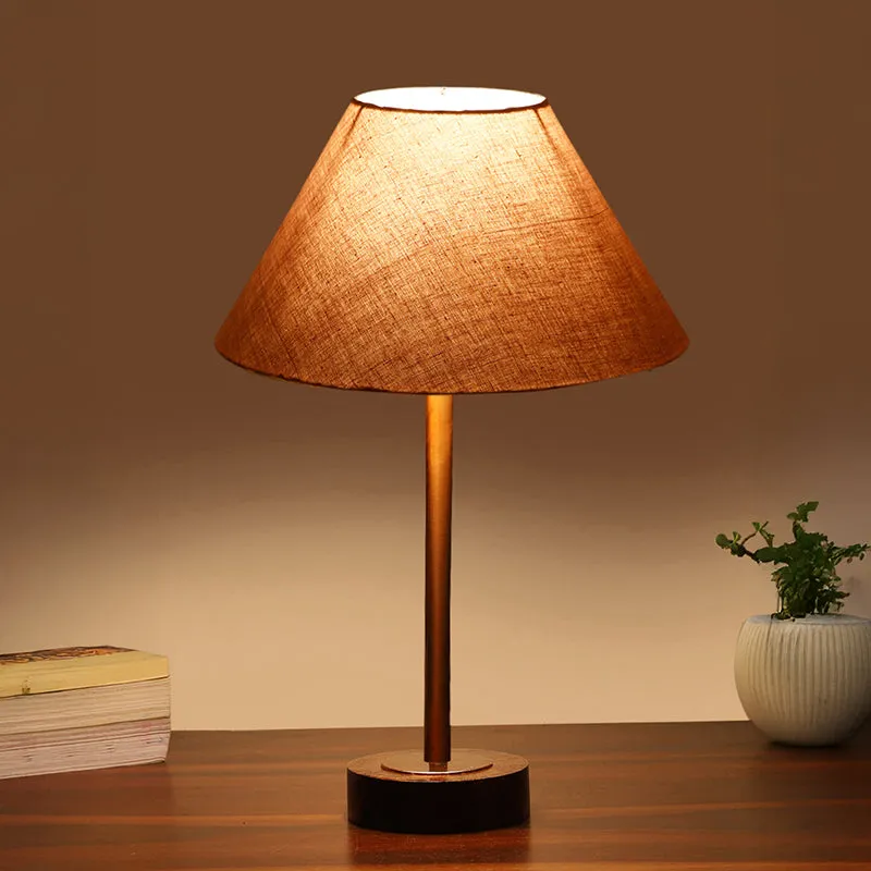 Cotin II Rodin Wooden Table Lamp - Grey,Copper,Brown media 1