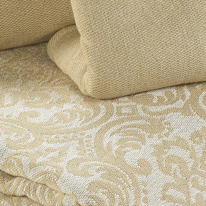 Artisan Hue Cotton Bedsheet (Beige) - 220 TC media 6