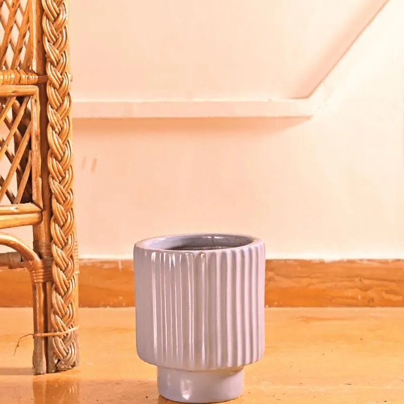 Ugaoo Dark Affinity Gray Ceramic Pot- Small media 4