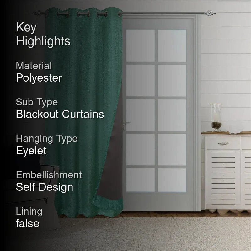Saral Home Auriel Blackout Curtain - Teal media 2