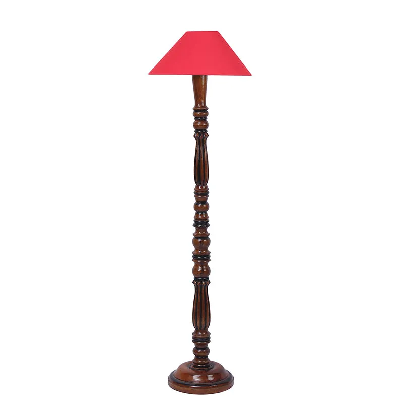 Krida Vintage Wooden Floor Lamp - Red media 7