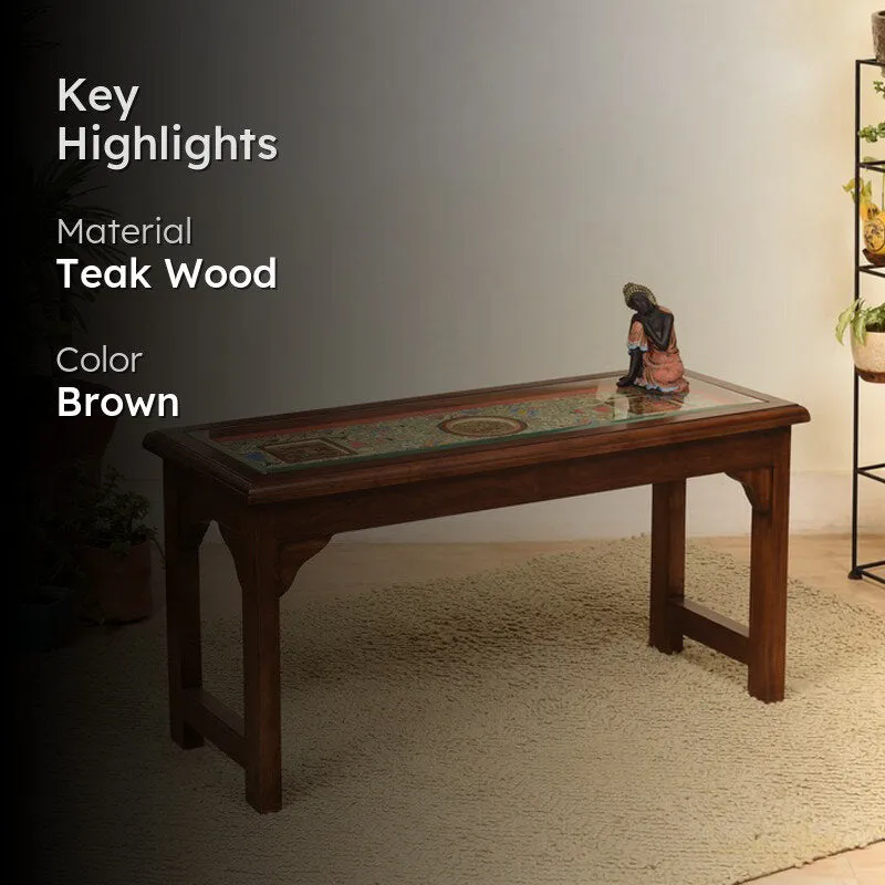 Villy Teak Wood Console Table media 2