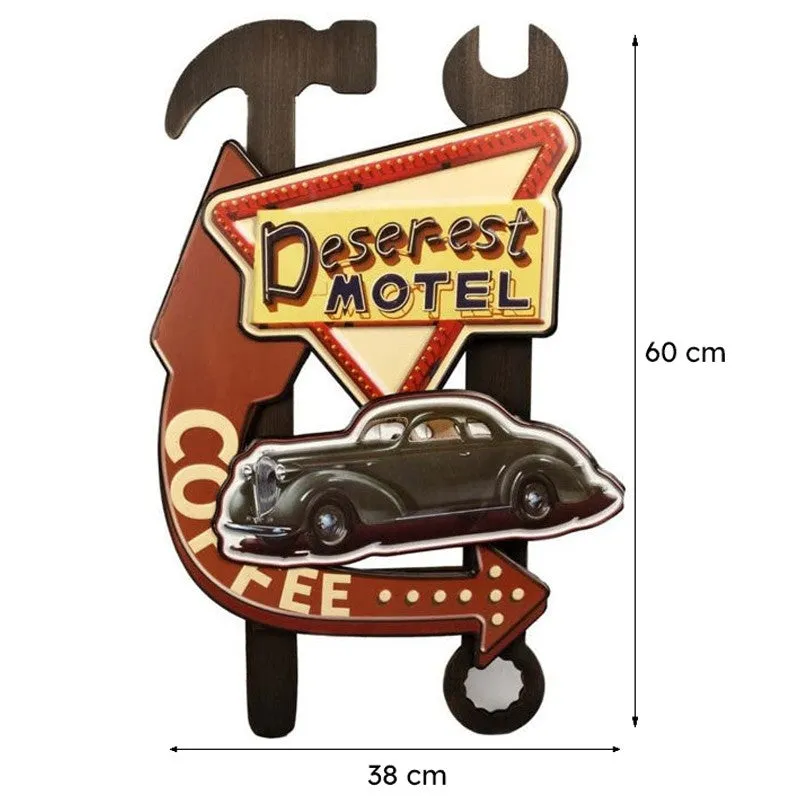 Deser-Est Motel Retro Metal Wall Accent media 5