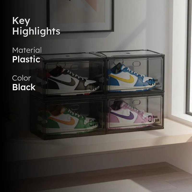Pair Keep Shoe Rack (Black) - Set Of Four media 2