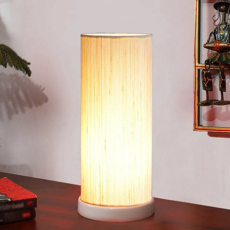 Esto Tower Wooden Table Lamp - Grey,White media 1