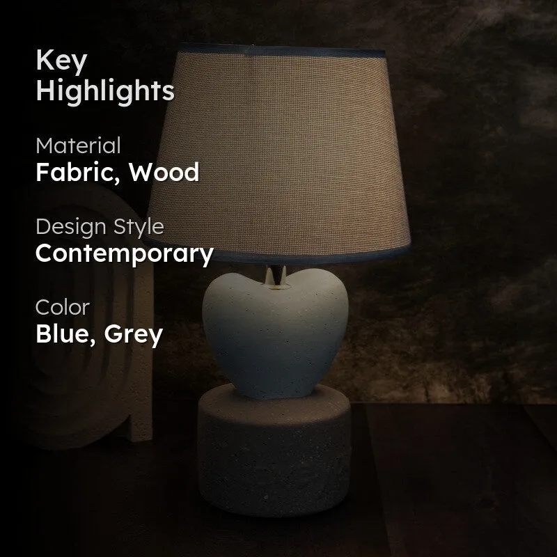 AarviDecor Everly Decorative Fabric Table Lamp - Blue media 2