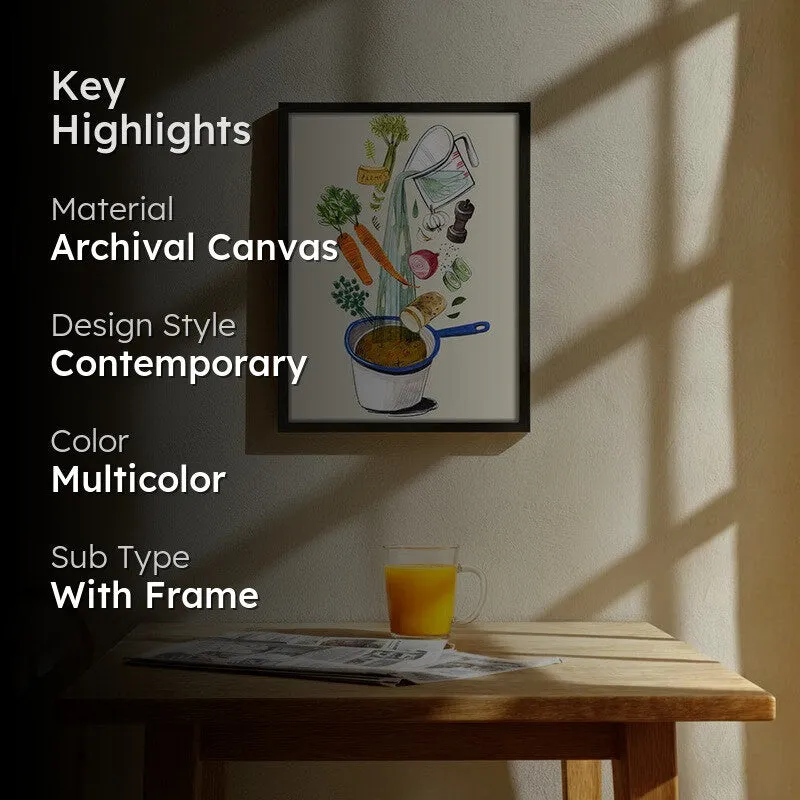 Artisan Appetite Archival Canvas Wall Art - Black media 2