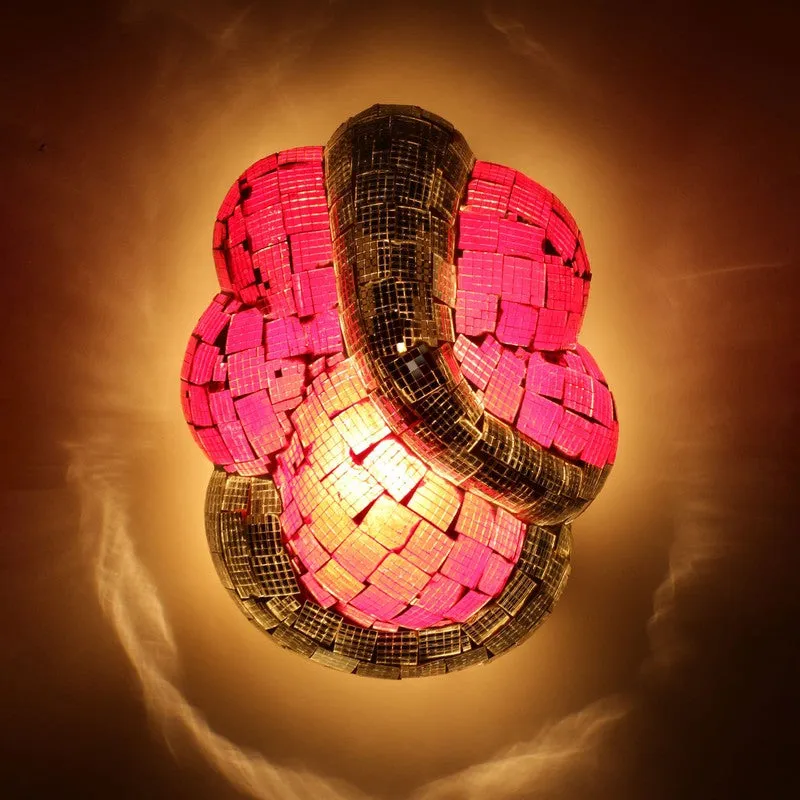 Vighnaharta Glow Glass Wall Lamp - Pink media 4