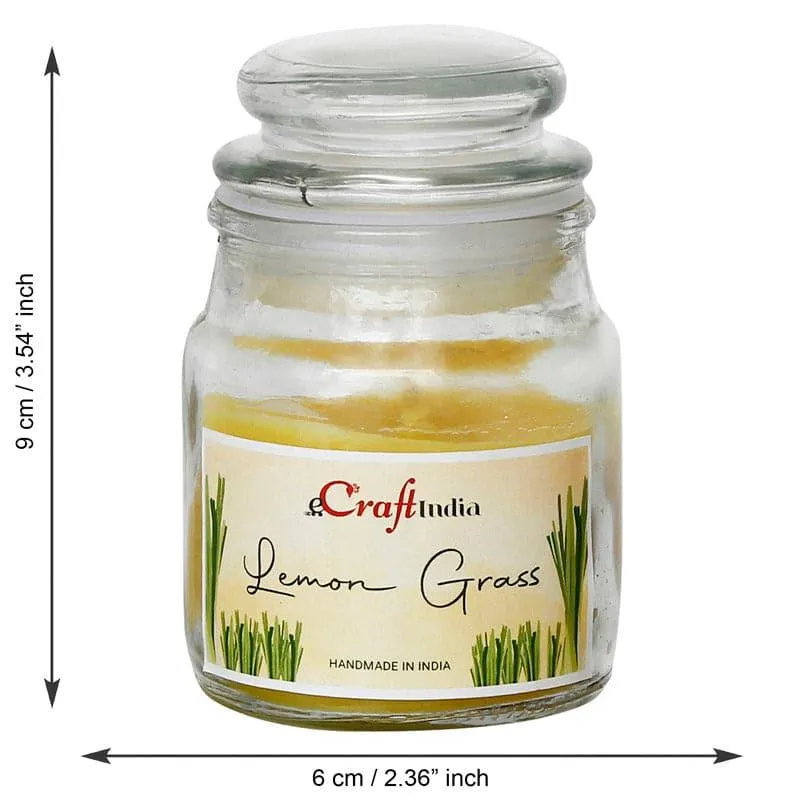 Nithya Lemon Grass Scented Jar Candle - Set Of Two media 5