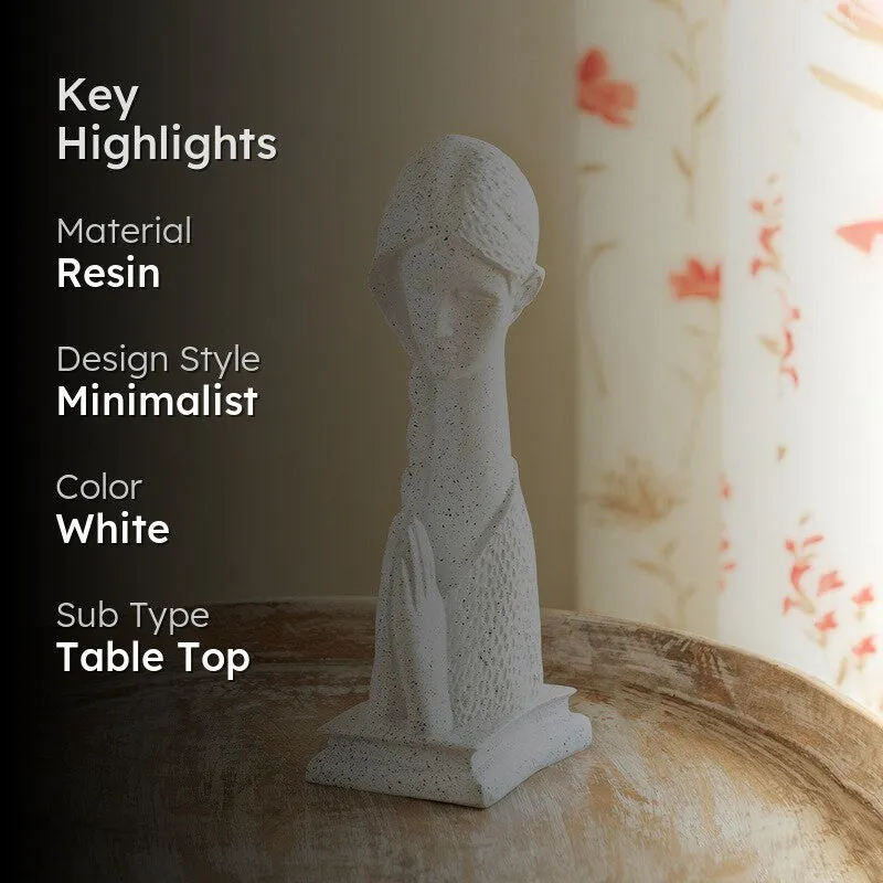 Praying Lady Resin Decorative Showpiece media 2