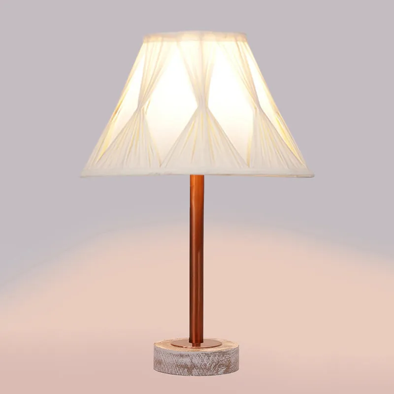 Pleatra Pinch Rodin Wooden Table Lamp - Ivory,Copper,White media 5