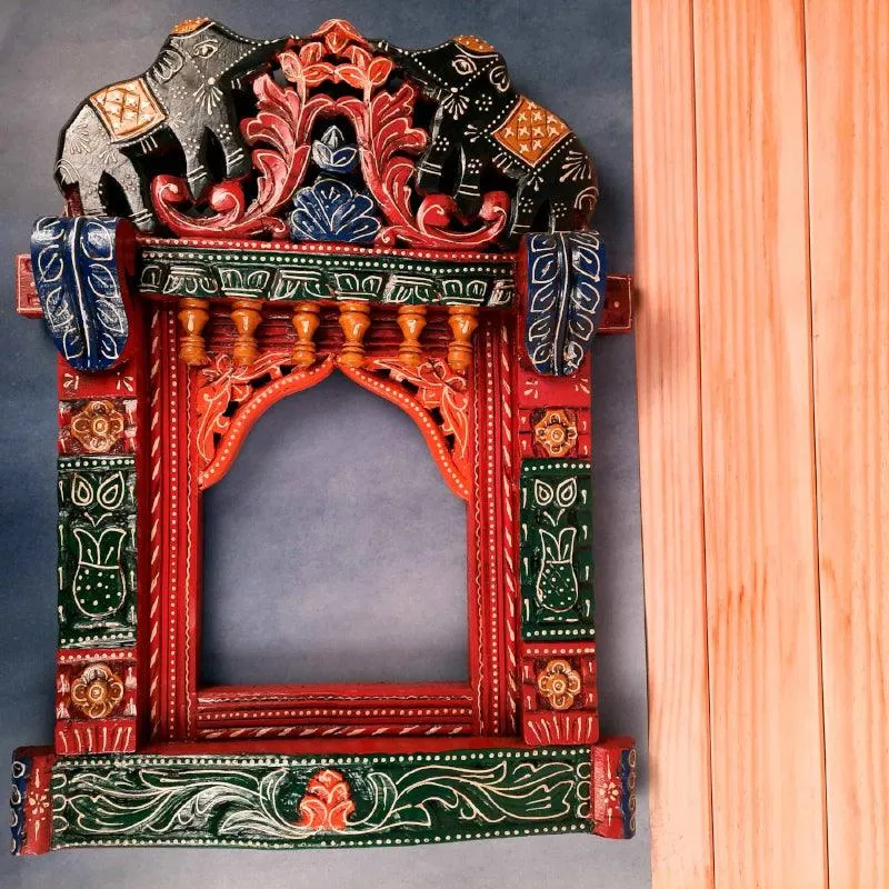 Jharokha Charm Wooden Wall Accent media 3
