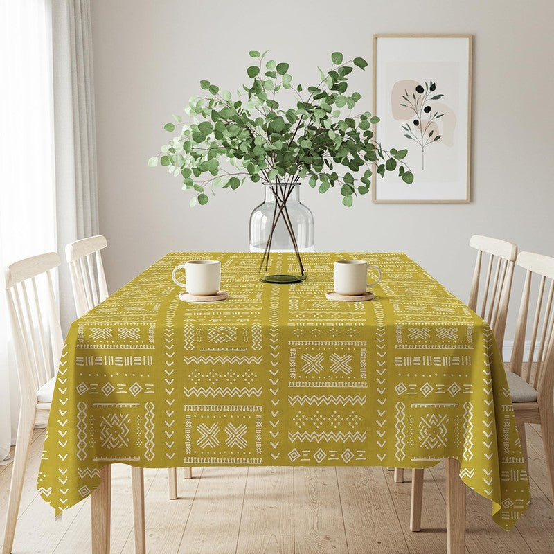 Urban Space Kiroa Yellow Cotton Table Cover media 3