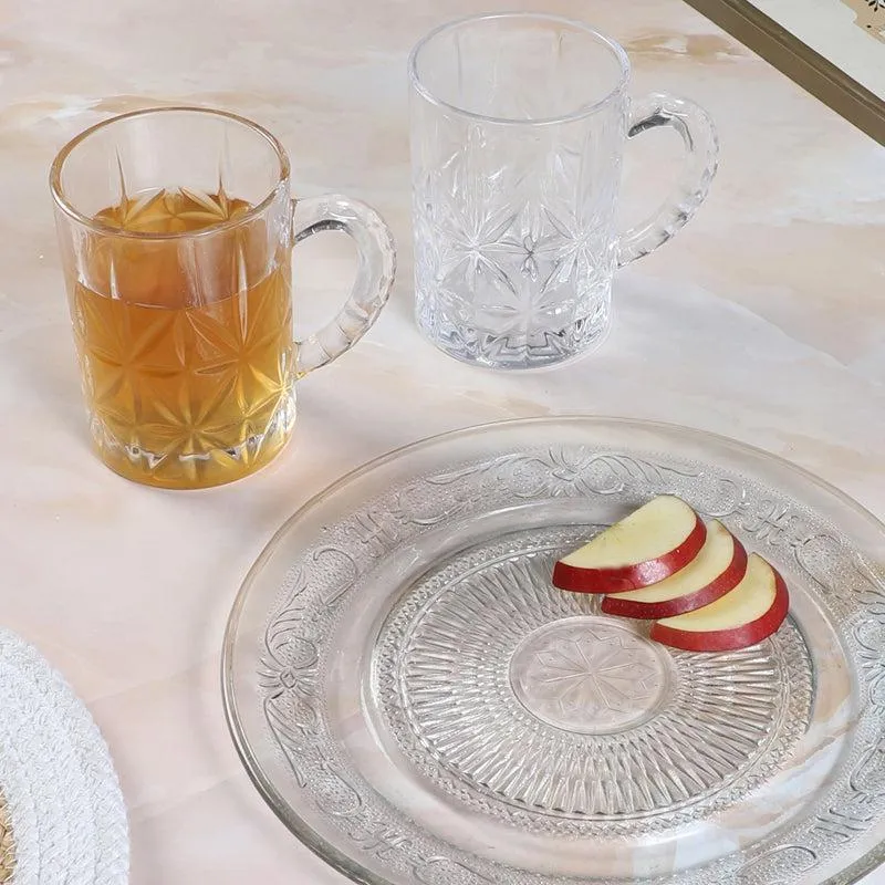 Jayden (450 ML) Beer Glass & Snack Plate Combo - Three Piece Set media 1