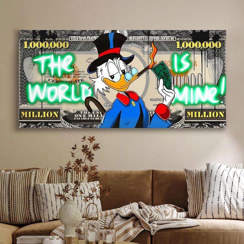World Is Mine Canvas Wall Art