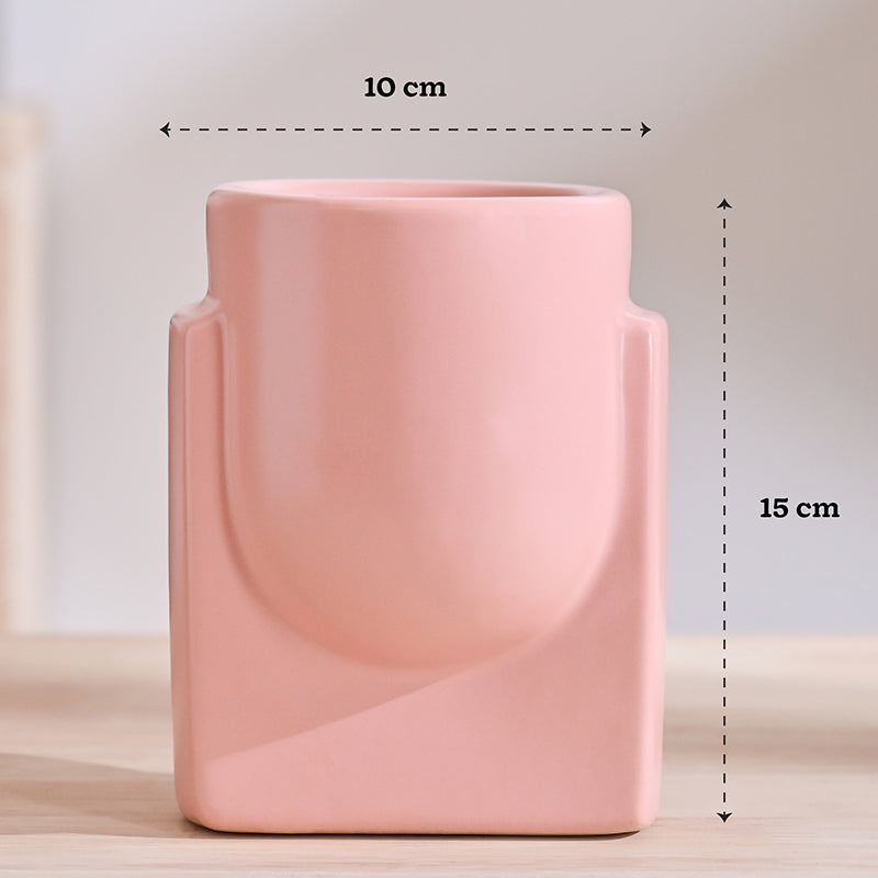 Ugaoo Minimalica Ceramic Planter - Soft Pink media 8