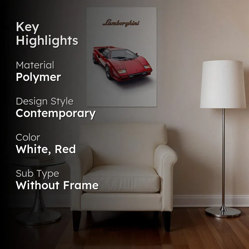 Red Rocket Lamborghini Wall Poster media 2