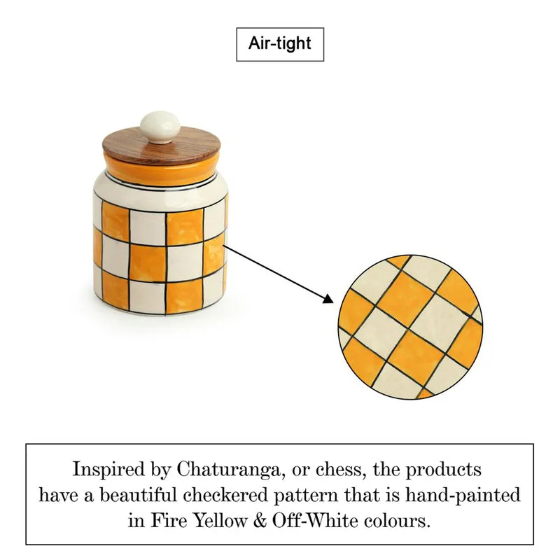 Grid Gradia Handpainted Airtight Storage Jar - 410 mL media 4