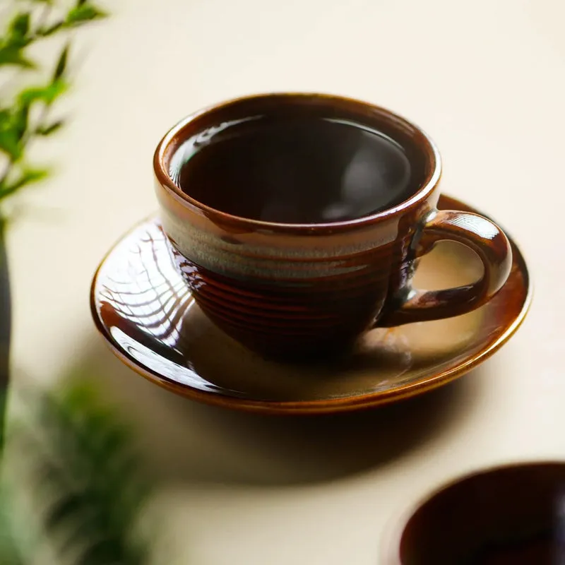 Sragen Handmade Cup & Saucer (300 ML) - Twelve Piece Set media 4