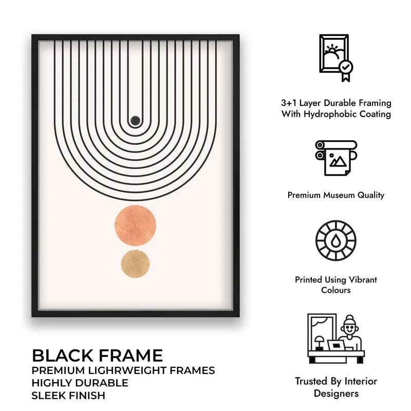 Warm Tones Canvas Wall Painting With Black Frame media 9