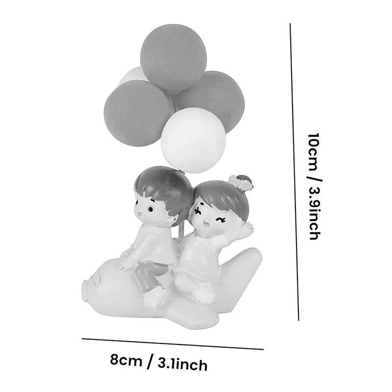 Young Love In Air Resin Showpiece - Yellow media 6