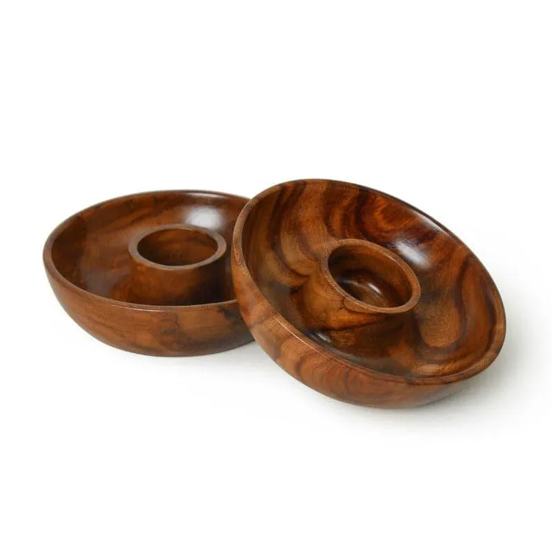 Zaco Chip & Dip Sheesham Wood Platter media 5
