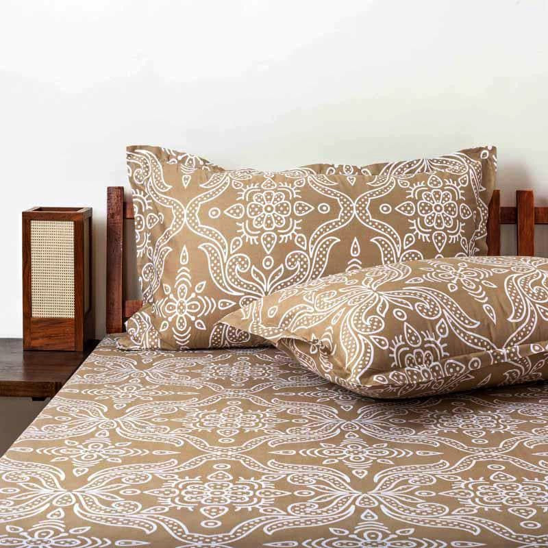 Mughal-E-Azam Cotton Bedsheet (Brown) - 180 TC media 4