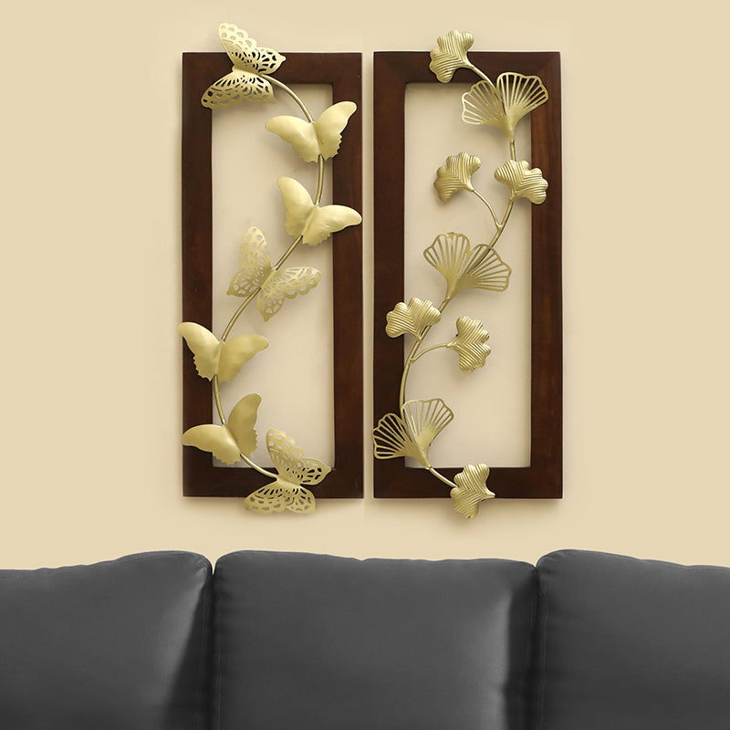Etienne Metal & Wood Wall Accent - Set Of Two
