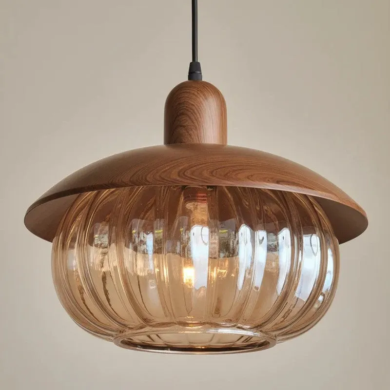 Rustic Halo Glass And Metal Ceiling Lamp media 3