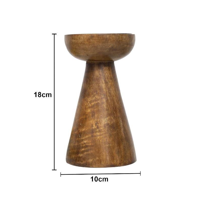 Riga Wooden Candle Stand - Short media 3