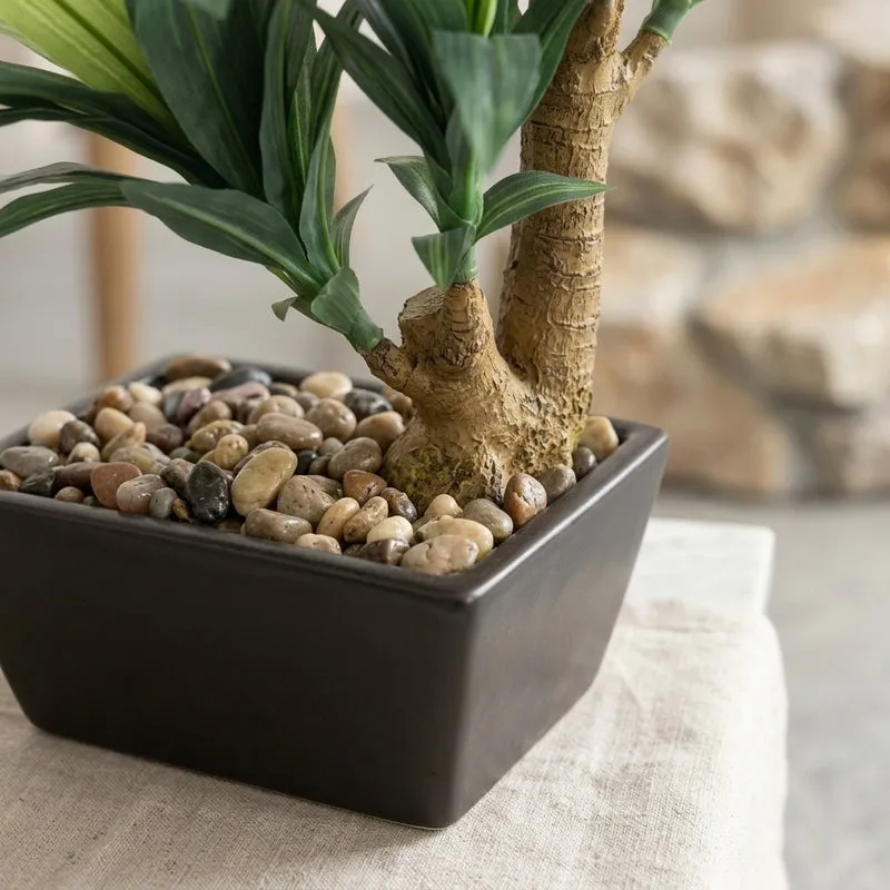 Faux Dracaena Bonsai In Ceramic Pot - 41 cms media 3