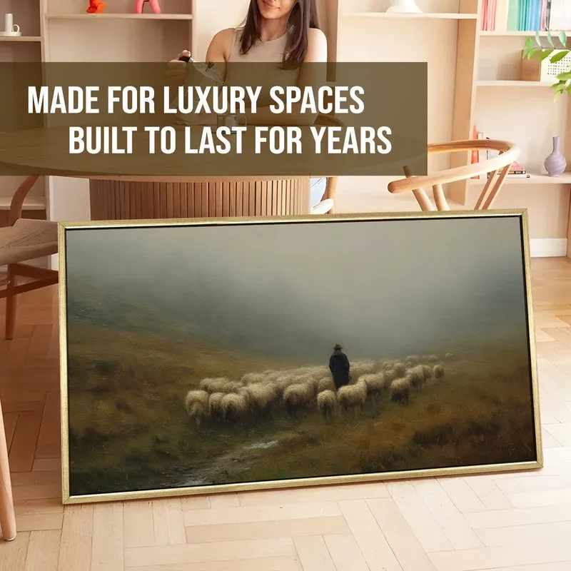 Highland Pasture Canvas Wall Painting With Frame media 5