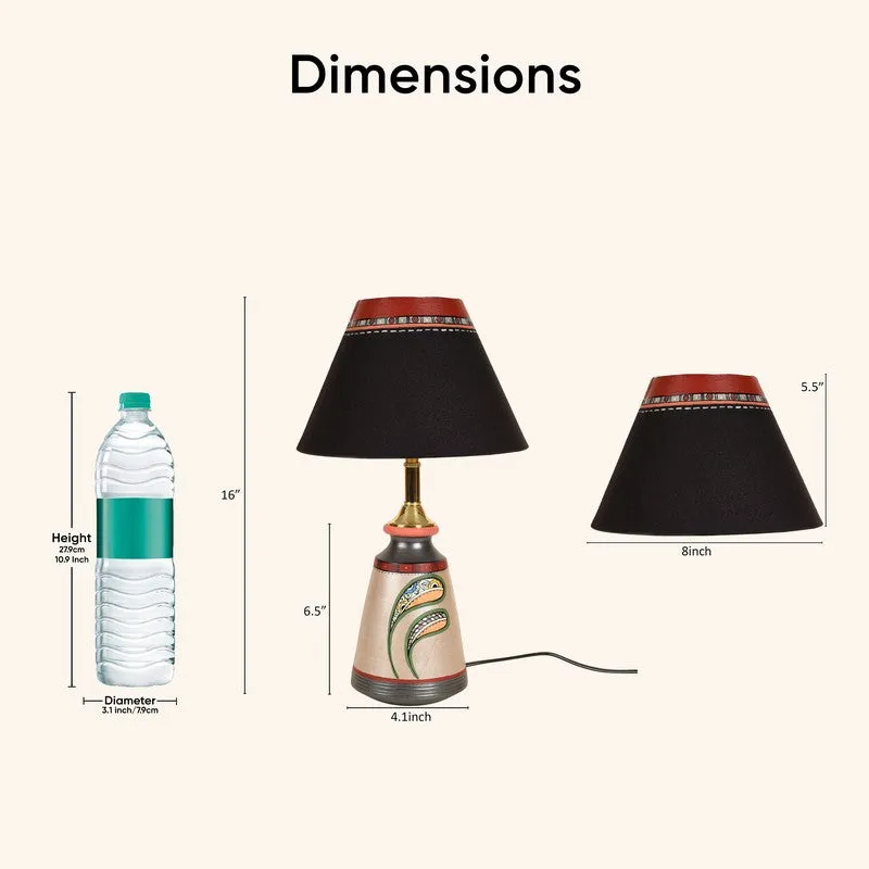 Suri Terracotta Fabric Table Lamp - Multicolor media 11