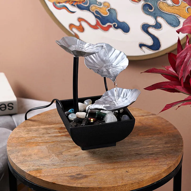 Lily Flow Table Top Fountain - Silver media 1