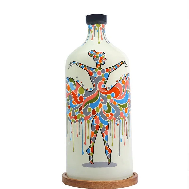 Ballerina Hand Painted Glass Floor Lamp media 5