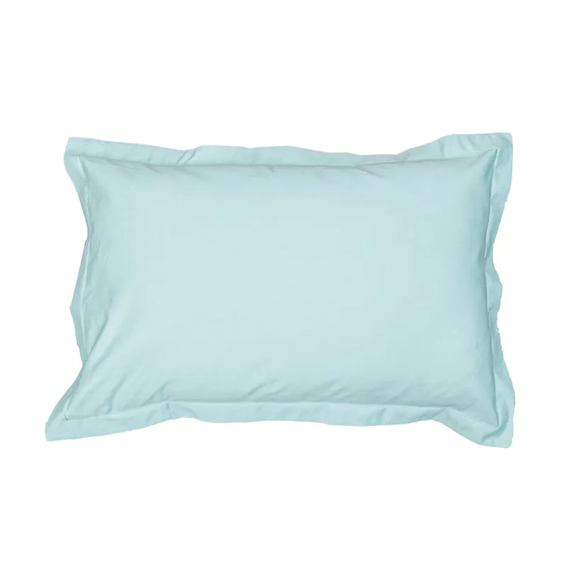 Blanqa Solid Cotton Bedsheet (Light Blue) - 400 TC media 5