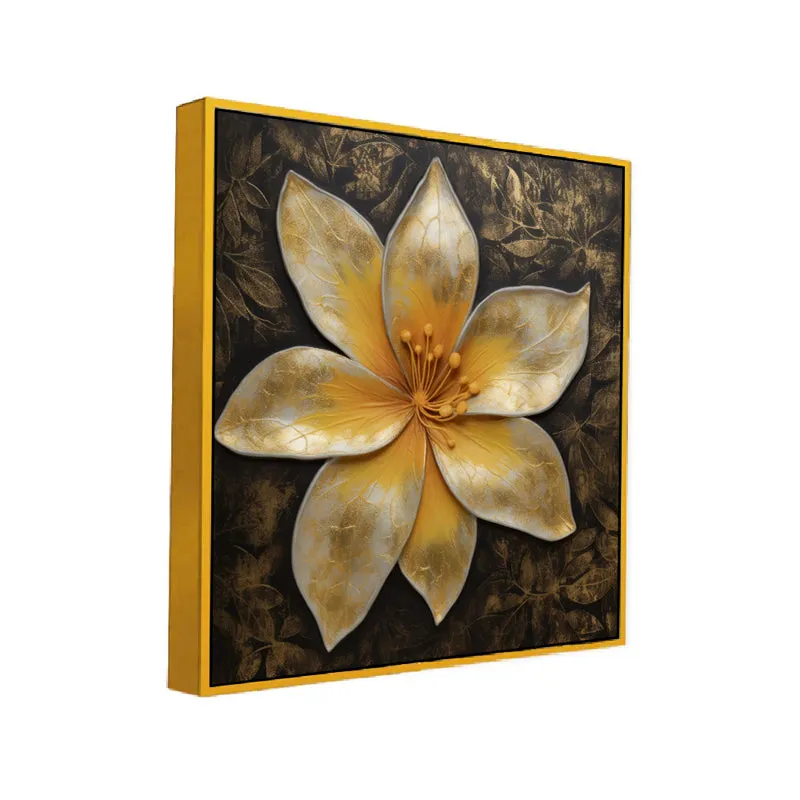 Solitude Of Petals Canvas Wall Art With Frame media 3