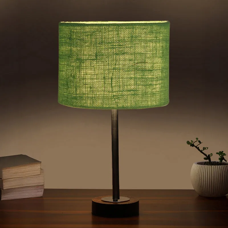 Sienna I Rodin Wooden Table Lamp - Green,Silver,Brown media 1