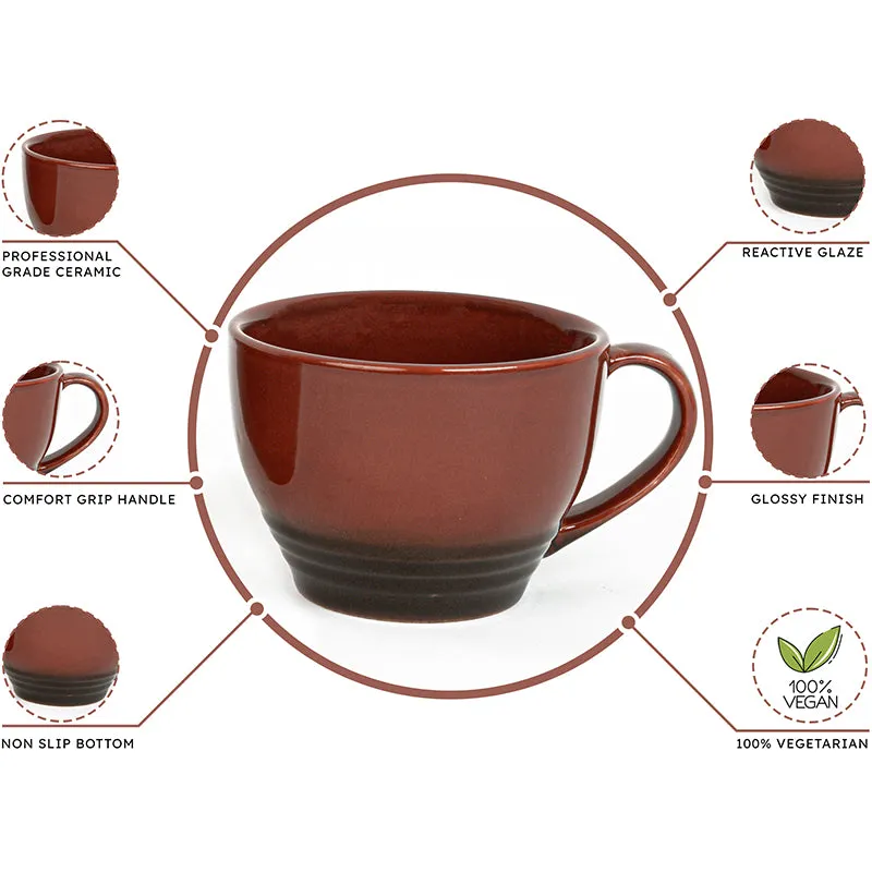 Gradient Brew Ceramic Coffee Mug (Deep Red) - 500 mL media 3