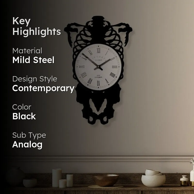 Tribal Steel Analog Wall Clock - Black media 2