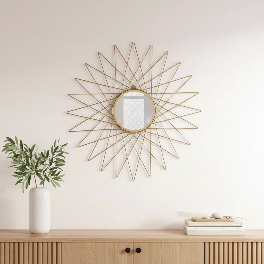 Radiant Nibbler Wall Mirror - Gold media 1