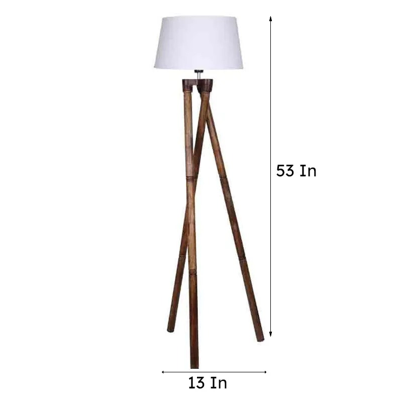 Criss Crossed Tripod Lamp - White media 7