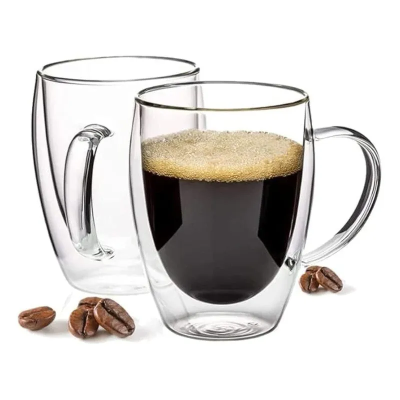 Elegant Glass Coffee Mug (350 mL Each) - Set Of Two media 3
