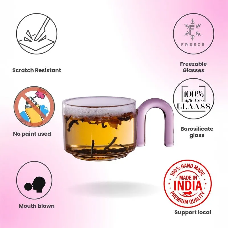 Chrysal Borosilicate Glass Tea Cup (140 mL Each) - Set Of Two media 5